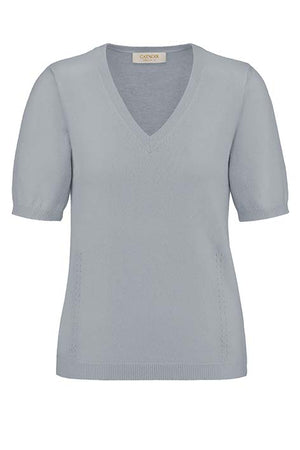 Strickshirt in Merino-Wolle | light Grey