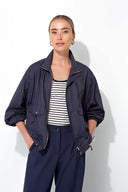 Kurzjacke in Nylon Taft | Navy