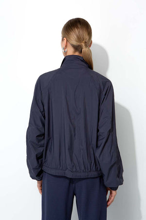 Kurzjacke in Nylon Taft | Navy