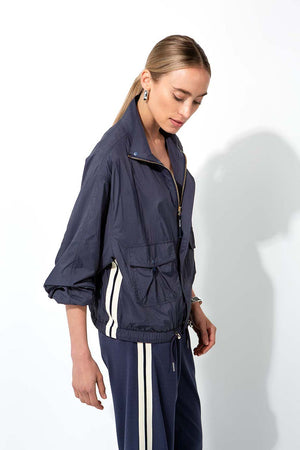 Kurzjacke in Nylon Taft | Navy