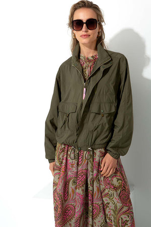 Kurzjacke in Nylon Taft