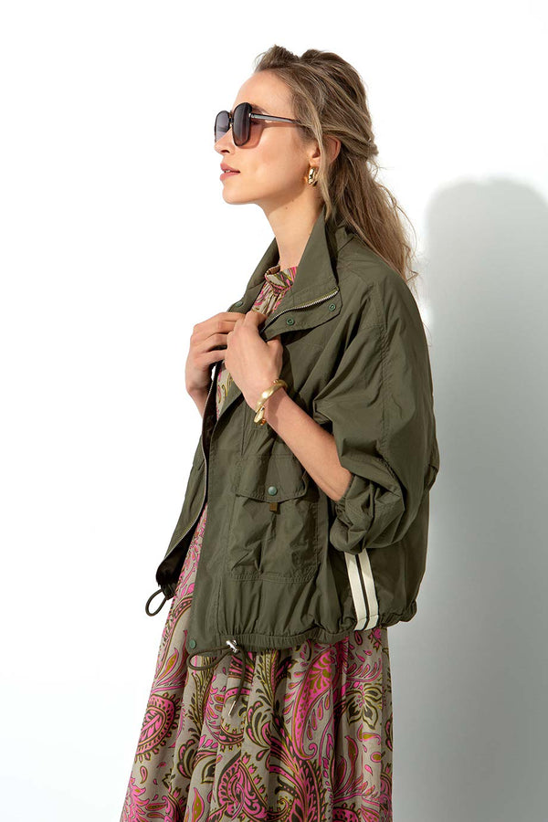 Kurzjacke in Nylon Taft