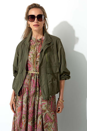 Kurzjacke in Nylon Taft