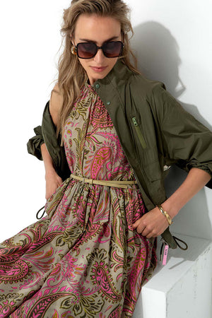 Kurzjacke in Nylon Taft