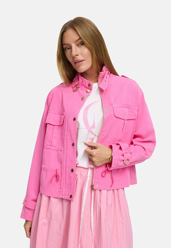 Kurzjacke in Garment Dye | soft pink
