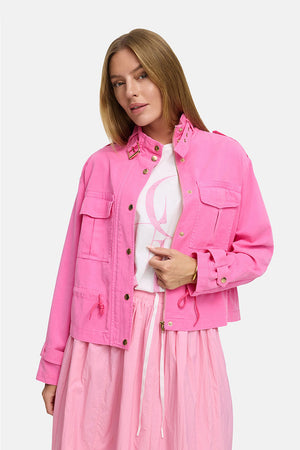 Kurzjacke in Garment Dye | Soft Pink