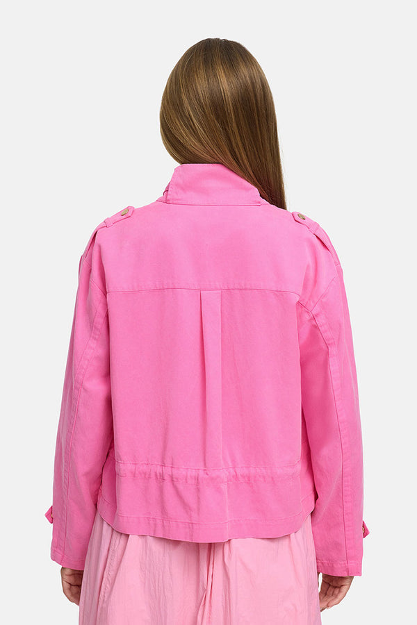 Kurzjacke in Garment Dye | Soft Pink