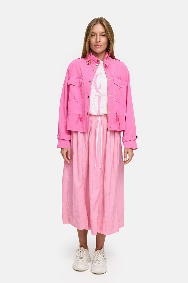 Kurzjacke in Garment Dye | Soft Pink
