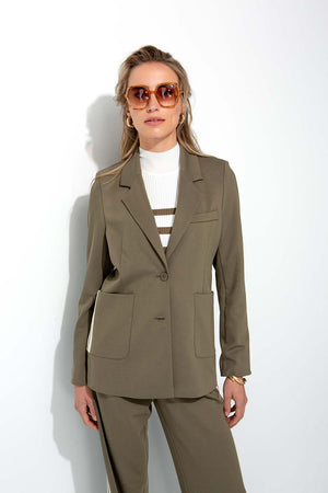 Blazer in Heavy Jersey | Khaki