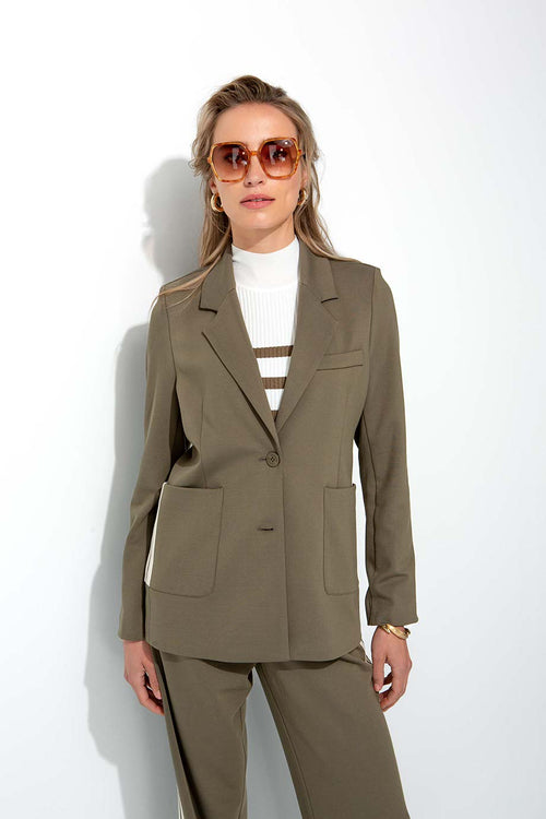 Blazer in Heavy Jersey | Khaki