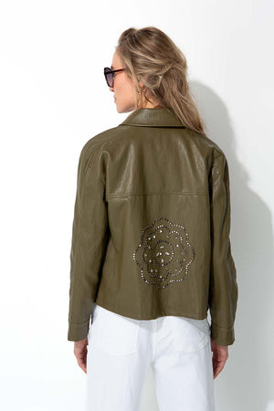 Kurzjacke aus veganem Leder