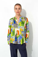 Bluse in Viskose Satin