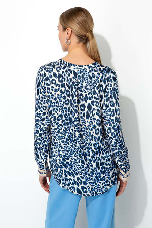 Bluse in Viskose Satin
