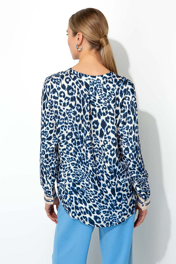 Bluse in Viskose Satin