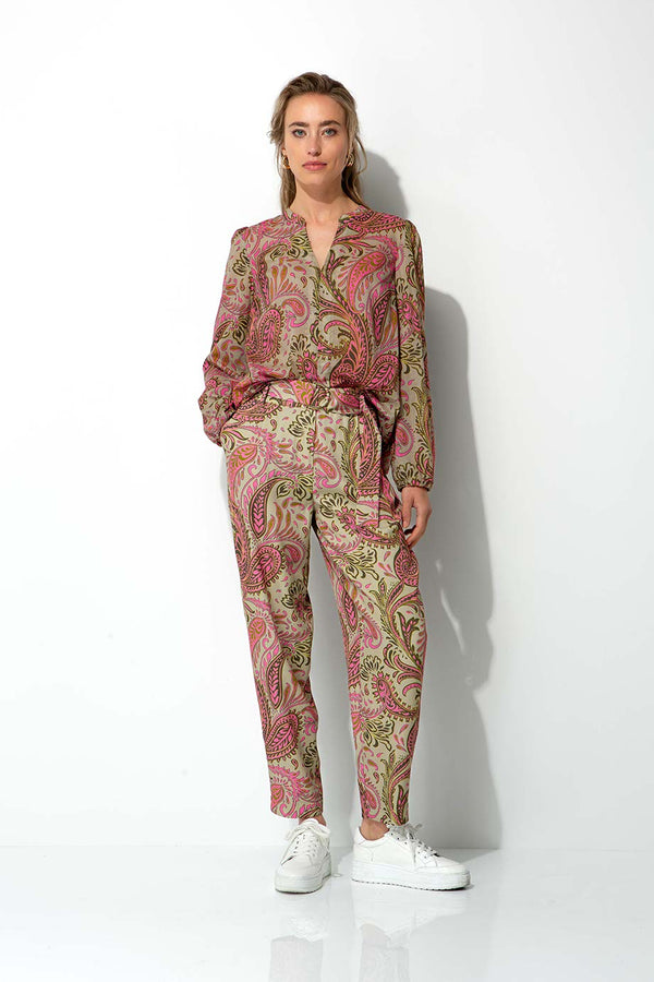 Bluse in Cotton Voile mit Print | Paisley