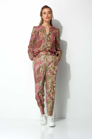 Bluse in Cotton Voile mit Print