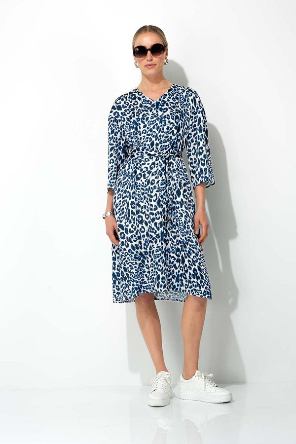Kleid in Viskose Satin