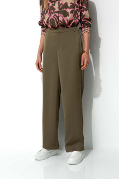 Satin pants | Khaki