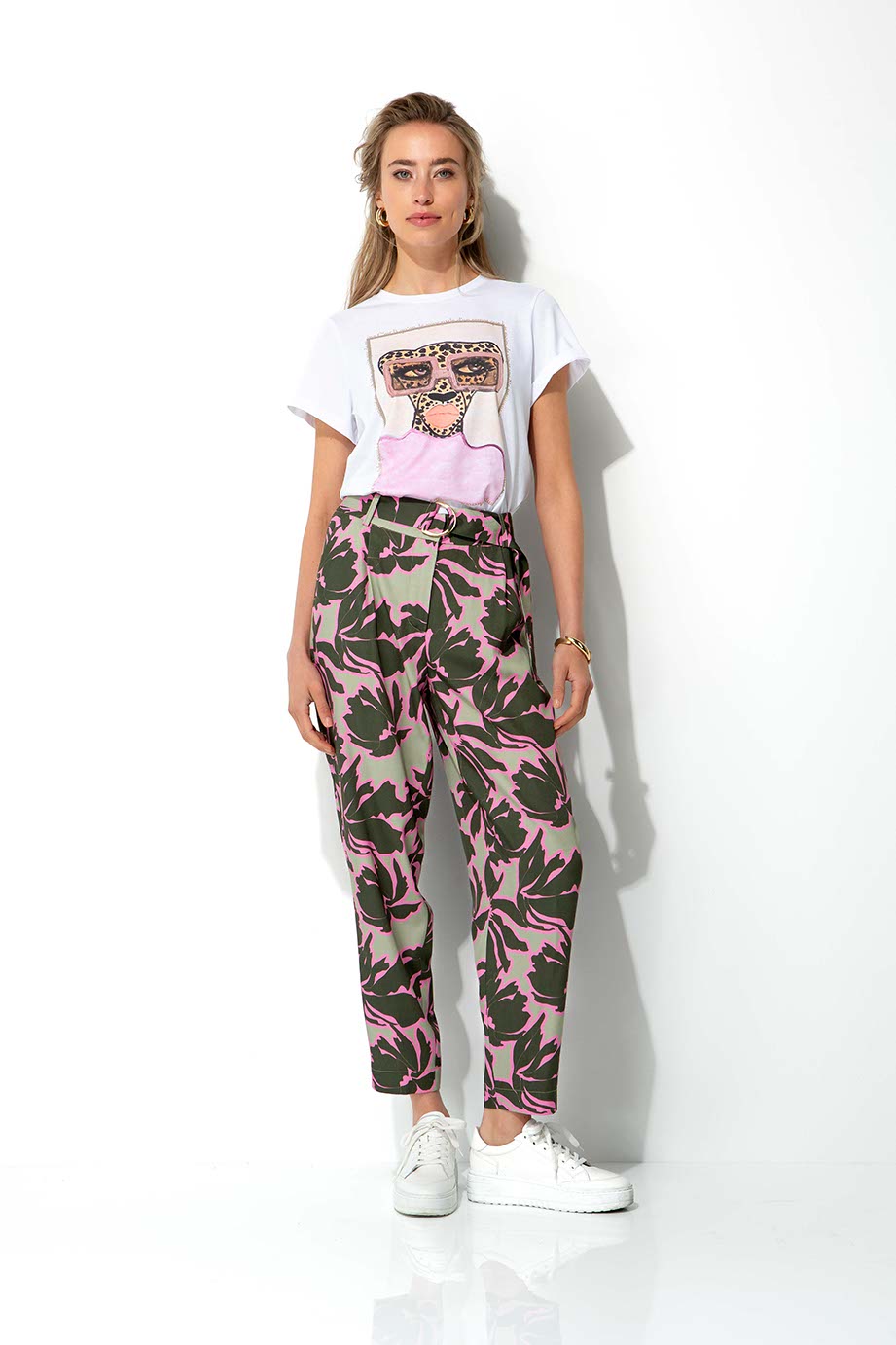 Hose mit Print | Olive Leaves Small