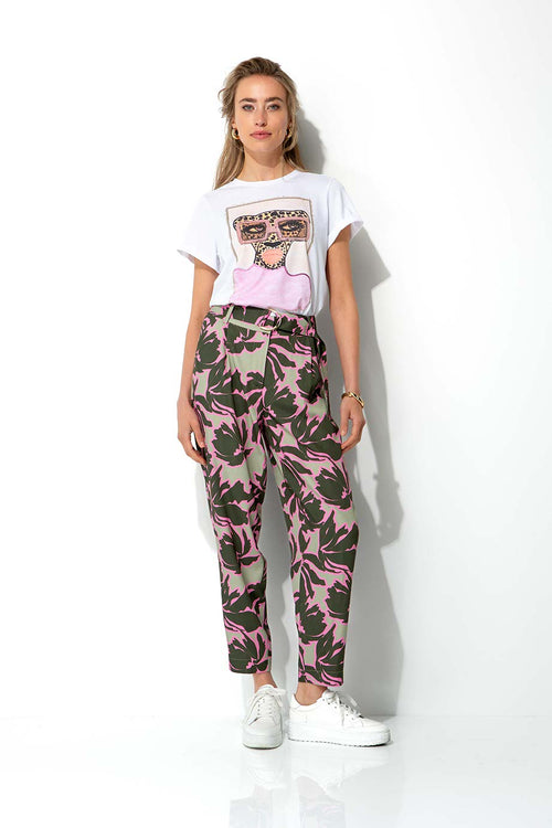 Hose mit Print | Olive Leaves Small