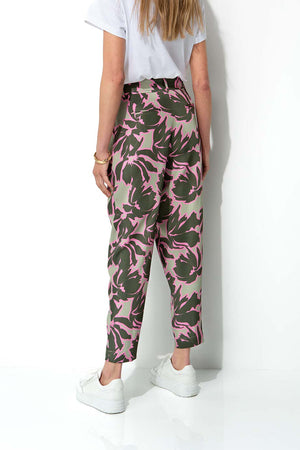 Hose mit Print | Olive Leaves Small