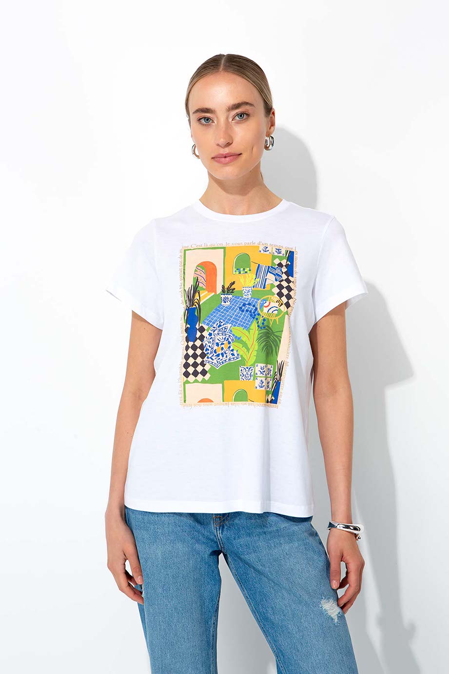T-Shirt mit Placement Print