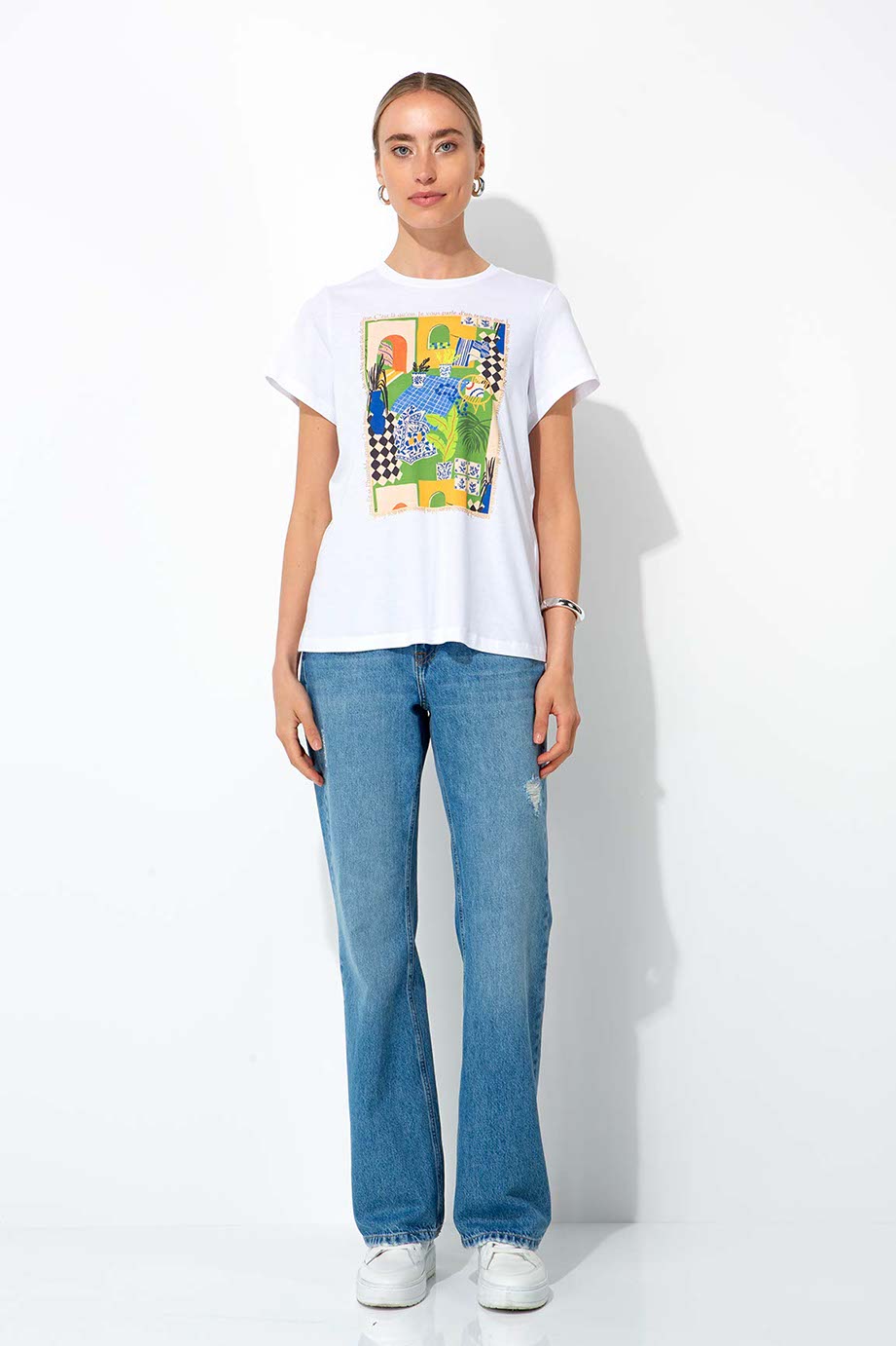 T-Shirt mit Placement Print