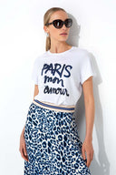 T-Shirt mit Placement Print | Mon Amour