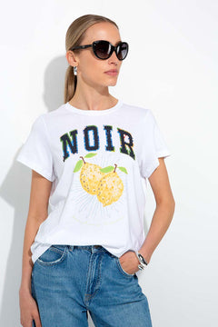 T-Shirt mit Placement Print | Disco Lemons