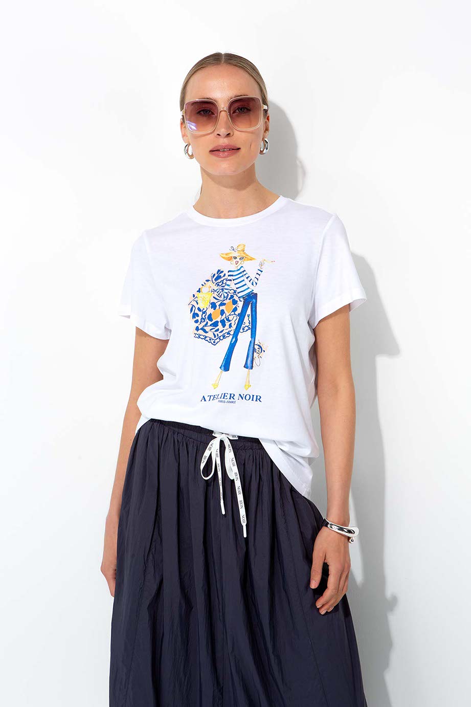 T-Shirt mit Placement Print | Shopaholic