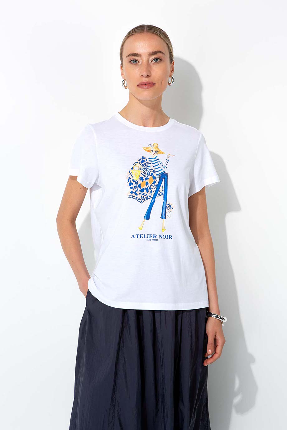 T-Shirt mit Placement Print | Shopaholic