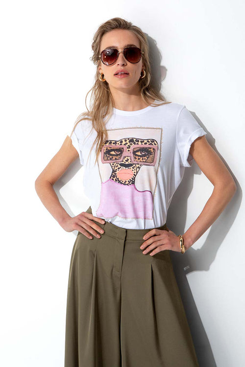 T-Shirt mit Placement Print | Sunny Leo