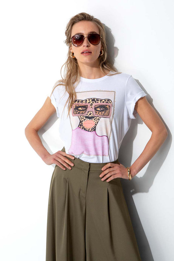 T-Shirt mit Placement Print