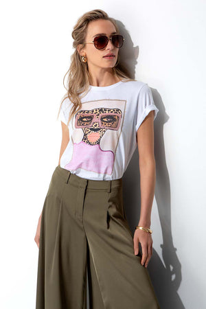 T-Shirt mit Placement Print
