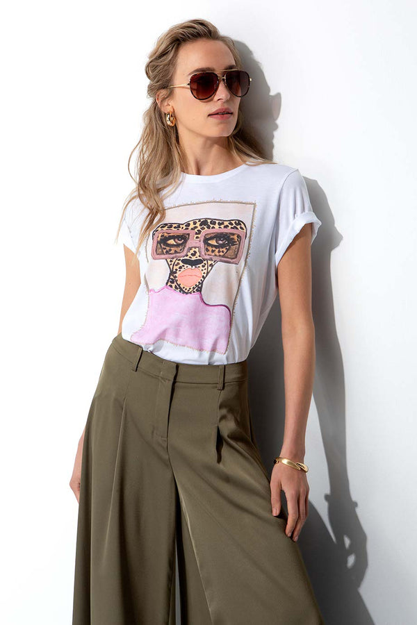 T-Shirt mit Placement Print