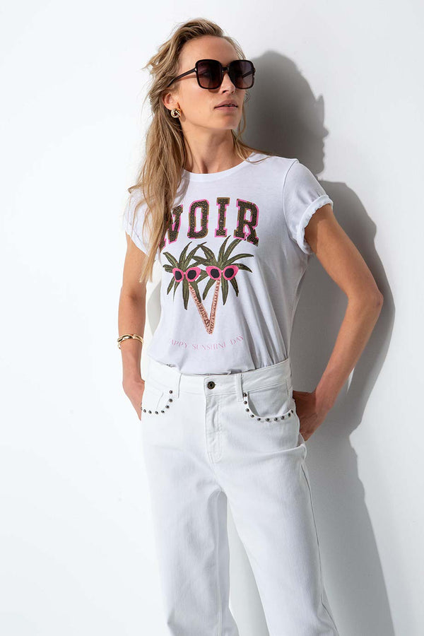 T-Shirt mit Placement Print