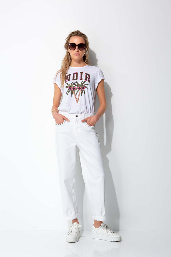 T-Shirt mit Placement Print | Sunny Palms