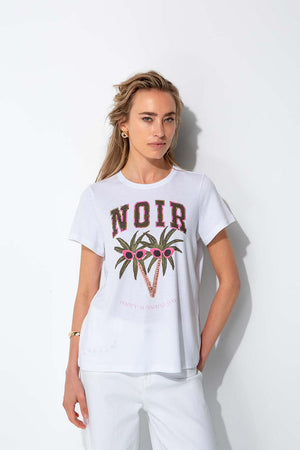 T-Shirt mit Placement Print | Sunny Palms