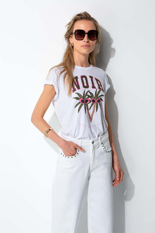 T-Shirt mit Placement Print