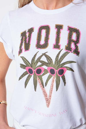 T-Shirt mit Placement Print | Sunny Palms