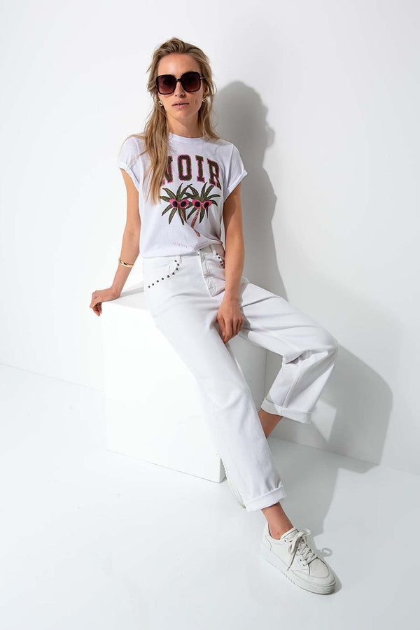 T-Shirt mit Placement Print