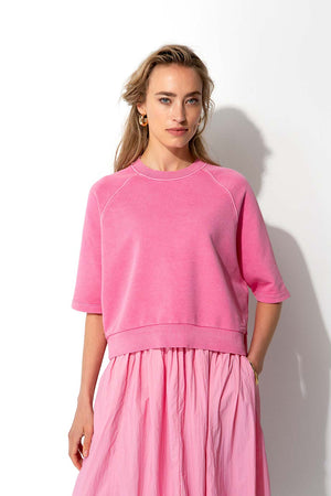 Kurzarm Sweatshirt | soft pink