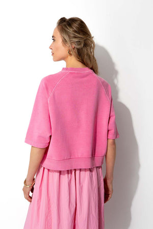 Kurzarm Sweatshirt | soft pink