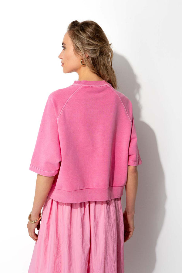 Kurzarm Sweatshirt | soft pink
