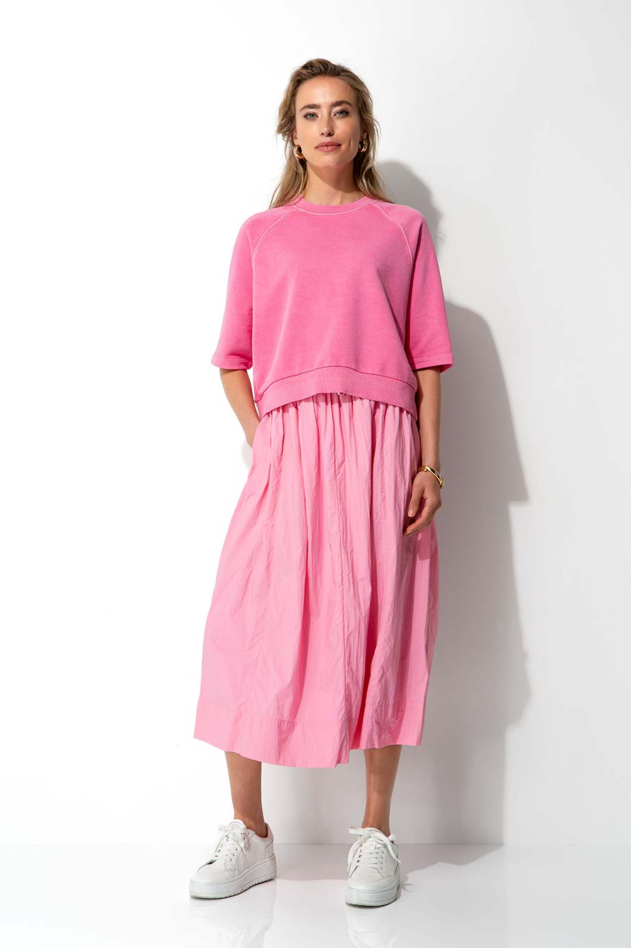 Kurzarm Sweatshirt | Soft Pink
