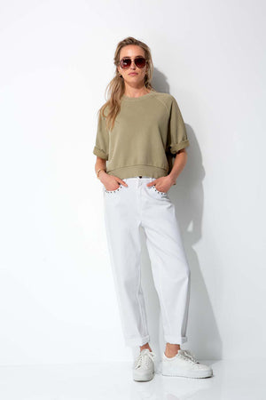 Kurzarm Sweatshirt | Mint