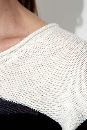 Strickpullover in Baumwoll-Leinen-Mix