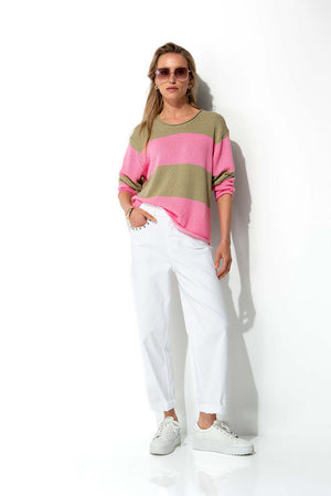 Strickpullover in Baumwoll-Leinen-Mix | Mint