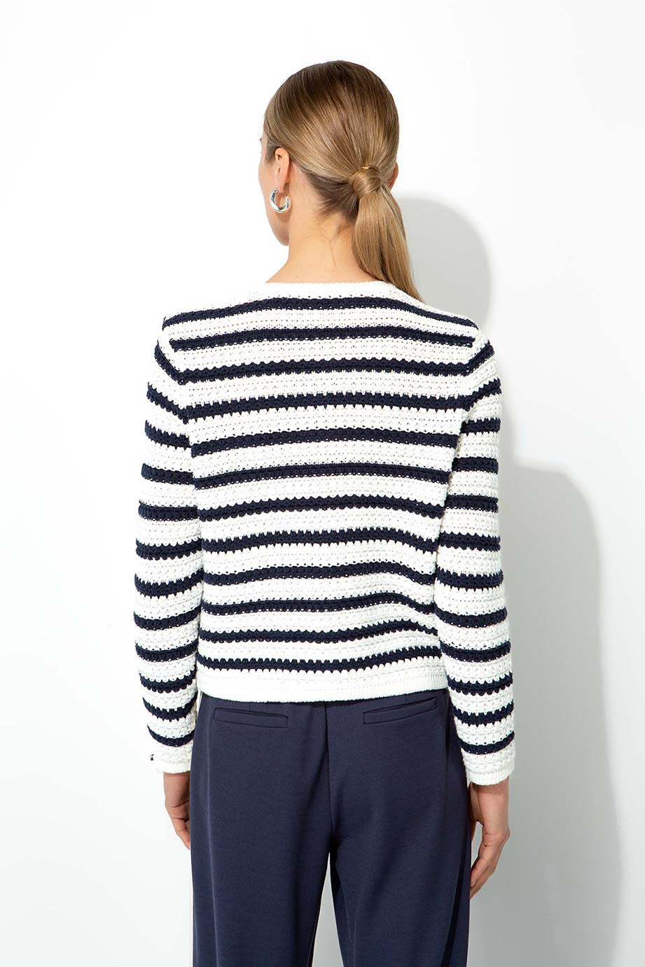 Strickjacke in Baumwolle | Navy
