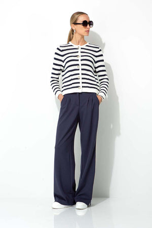 Strickjacke in Baumwolle | Navy